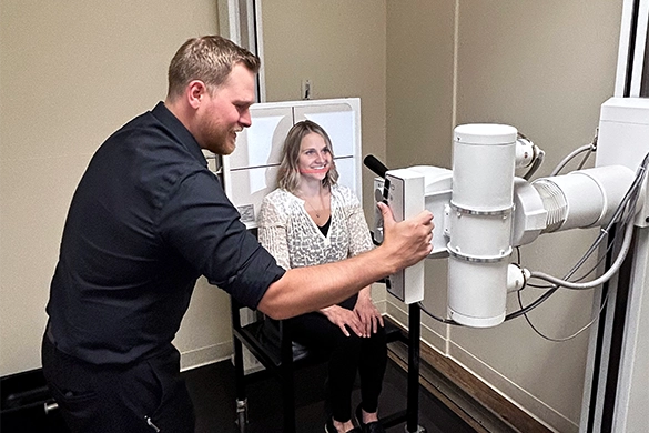 Chiropractor Missoula MT Bernard Olson Taking XRay Chiropractor Missoula MT Bernard Olson Taking XRay